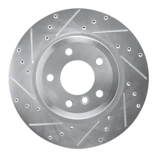 R1 Concepts EDZ-31107L Brake Rotor Drilled and Slotted Silver